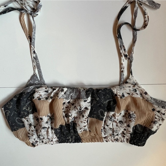 Altar’d State Patchwork Crop Top Bandeau - Picture 2 of 6